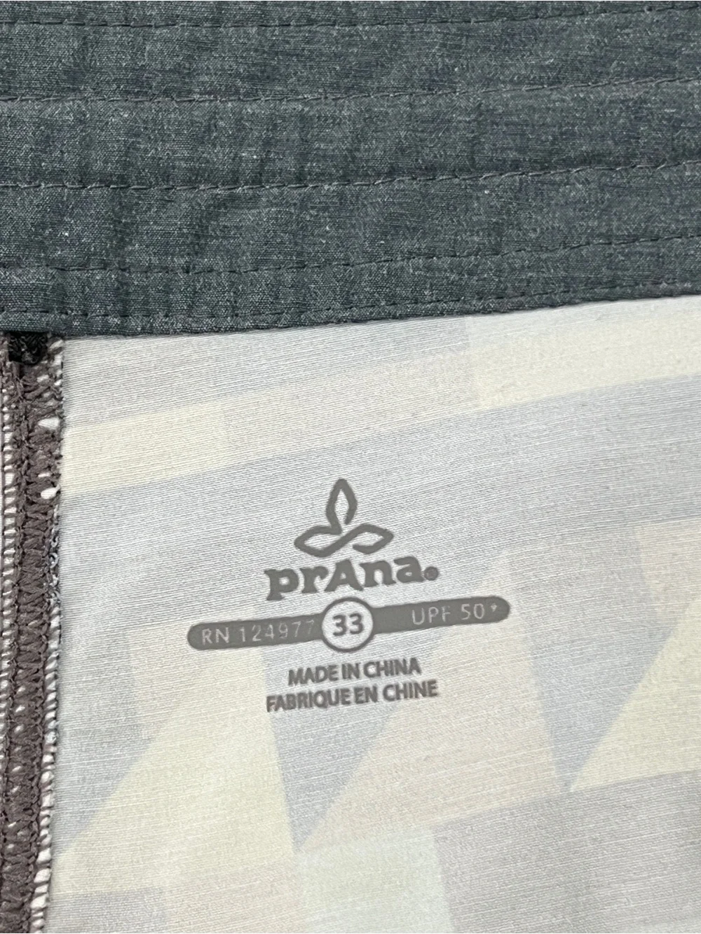 Prana Men’s Sander Boardshort - size 33 - swim surf beach blue gray geo shorts